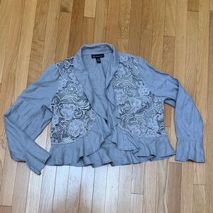 INC International Concepts Beige Linen Cardigan